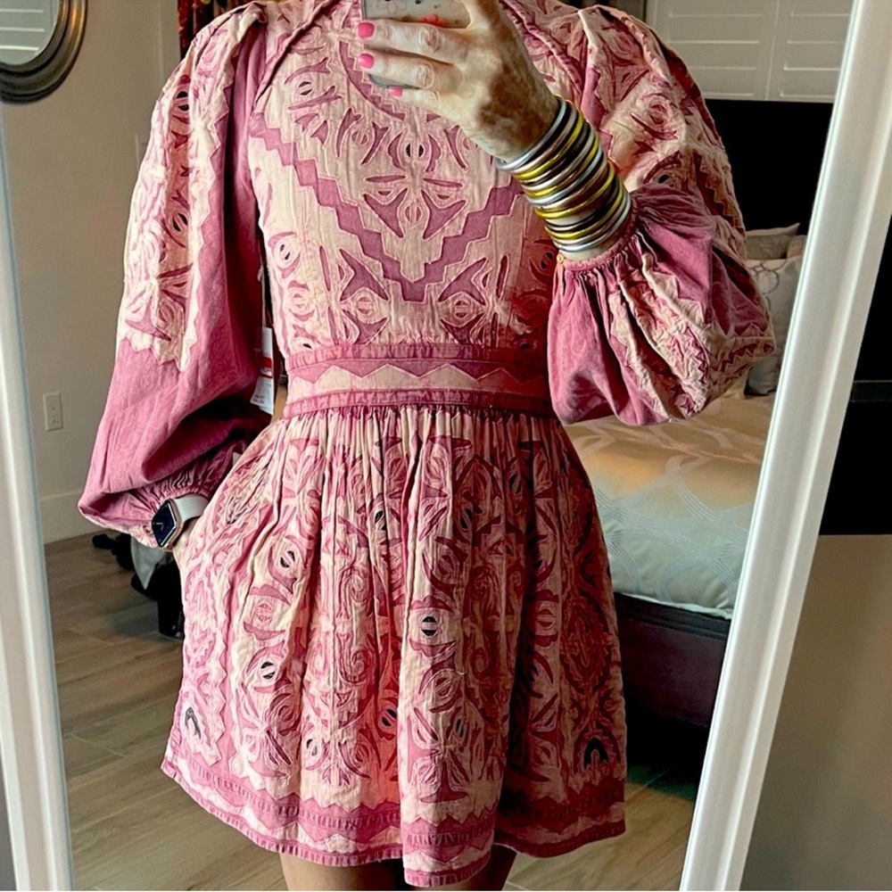 Ulla Johnson Omaira Balloon Sleeve Mini Dress $725 size 4 - Picture 6 of 10